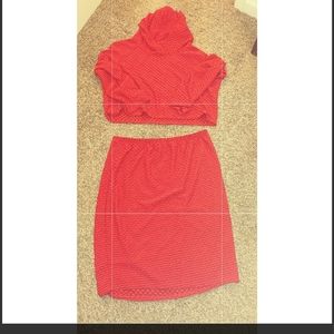 Ashley Stewart Hooded Skirt Set